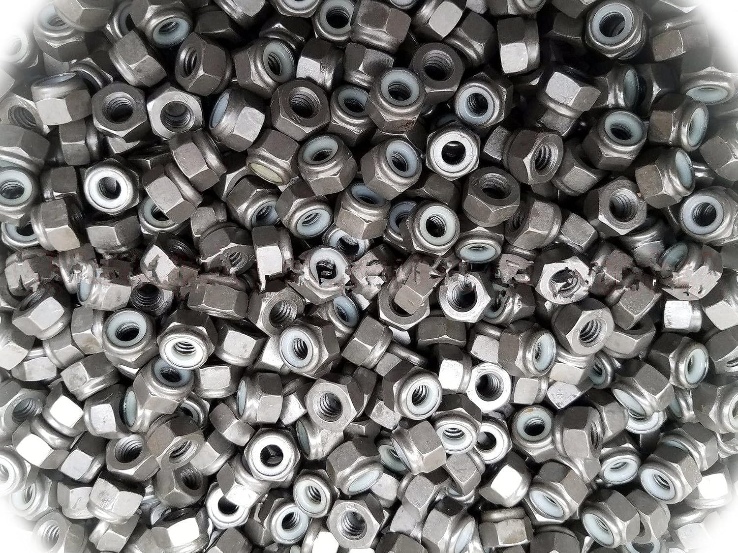 (Qty 500pcs) 1/4-20 Coarse Thread Grade 8 Nylon Insert Hex Lock Stop Nut Plain 1/4x20 Multi-Purpose Comprehensive Hardware Fastener Assortment Kit Cit02210Riv