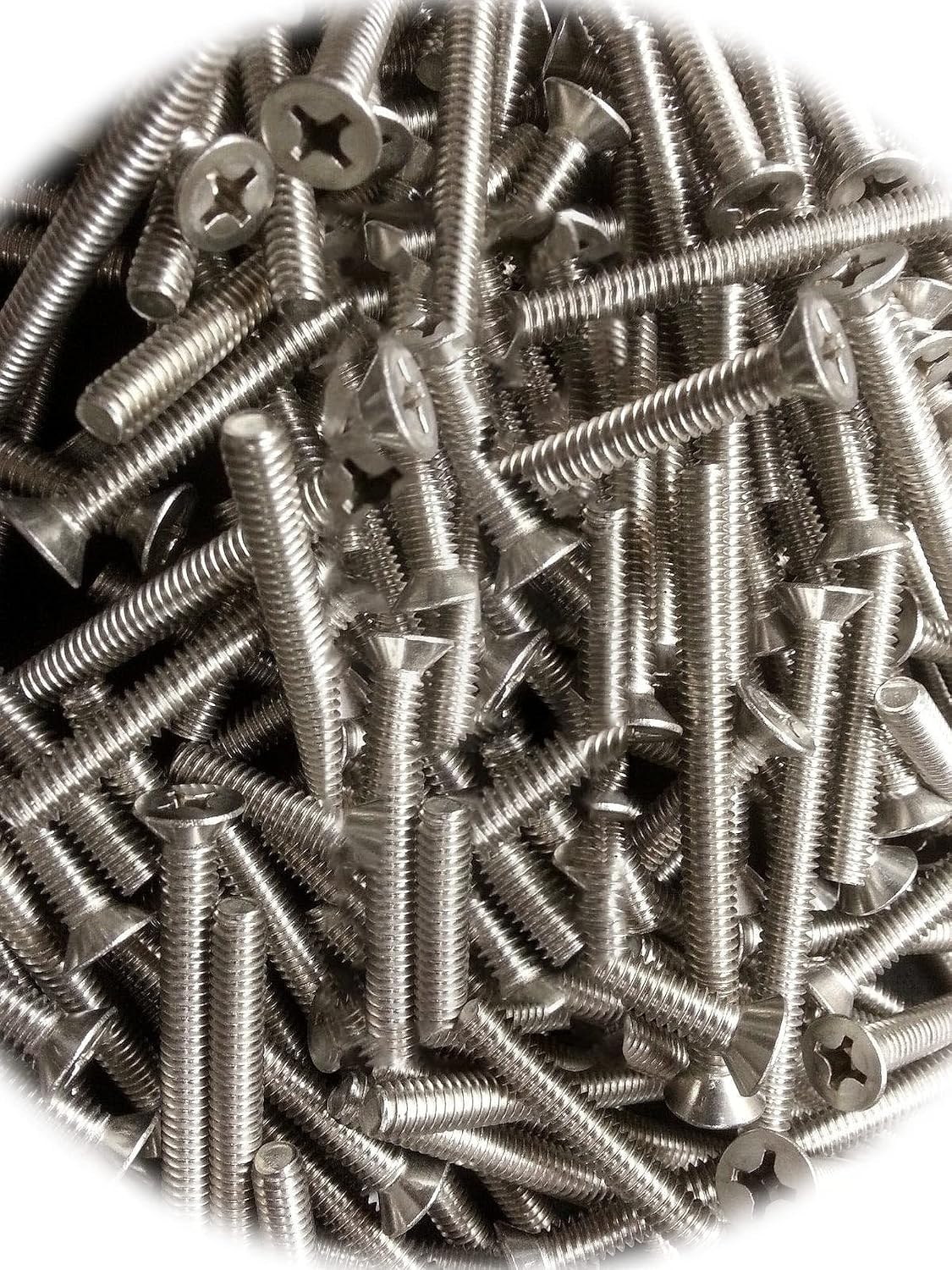 (Qty 50pcs) 1/4-20x4 Phillips Flat Head Machine Screws Stainless Steel 1/4 x 4 Hardware Fastener Kit Set RV6693S