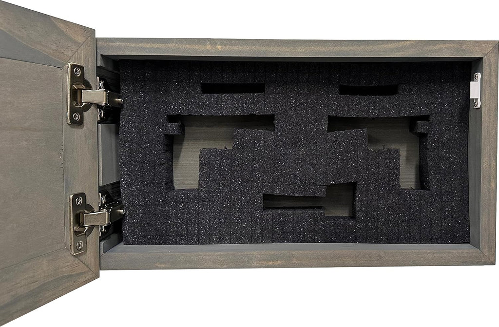 Bellewood Designs Customizable Gun Cabinet Wall Decoration - Personalized Gun Safe To Securely Store Your Gun In Plain Sight