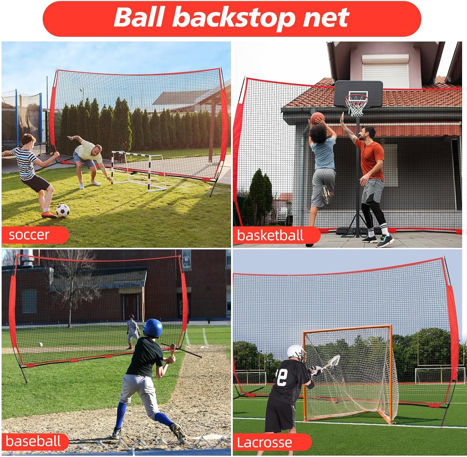 7x7ft /10x16ft /10x20ft Portable Stable Backstop Net172