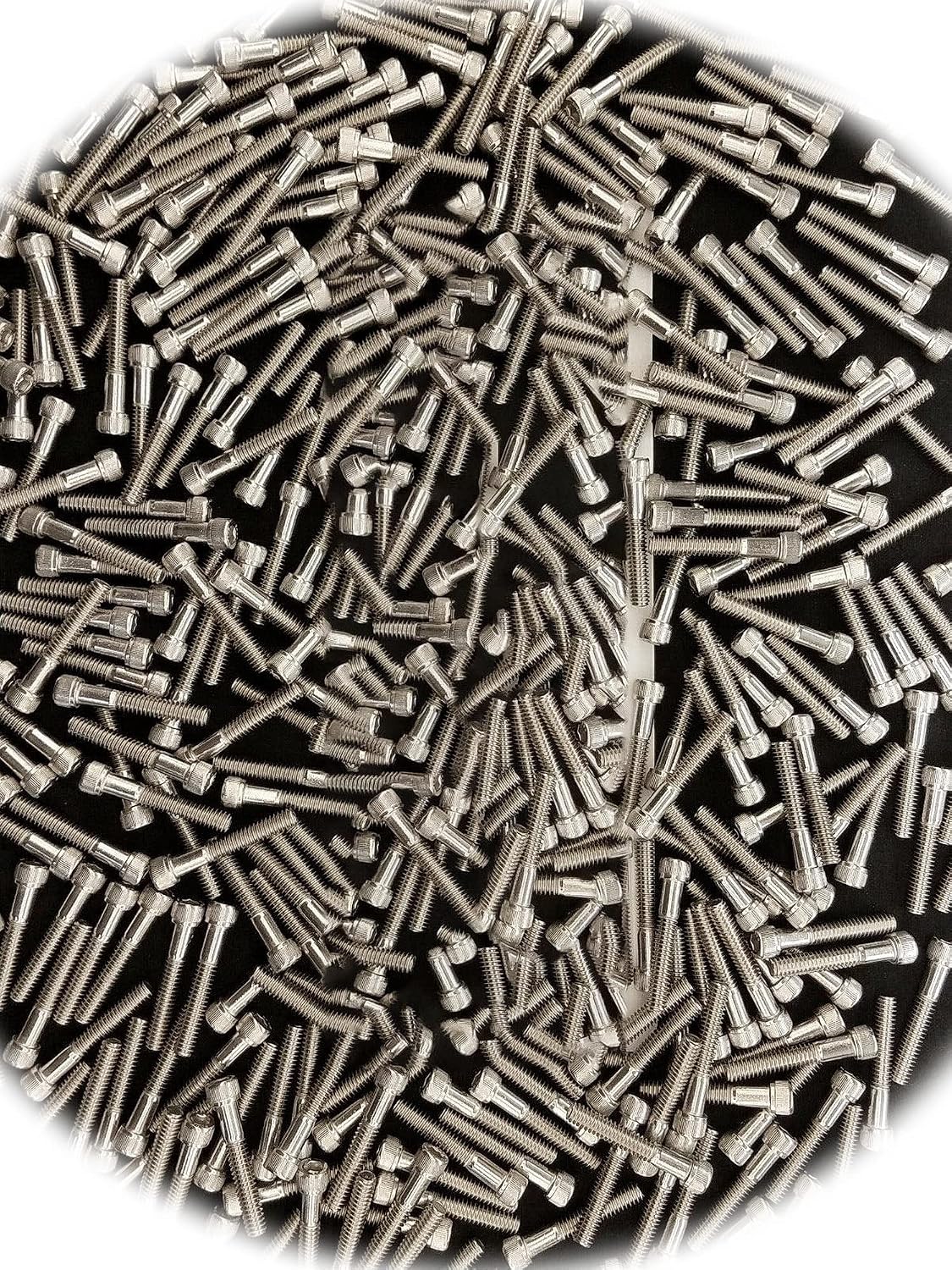 DS (Qty 1000pcs) 1/4-20x1-1/2 Socket Allen Head Cap Screw Stainless Steel 1/4 x 1-1/2' inch Hardware Fastener Kit Set RV9056S