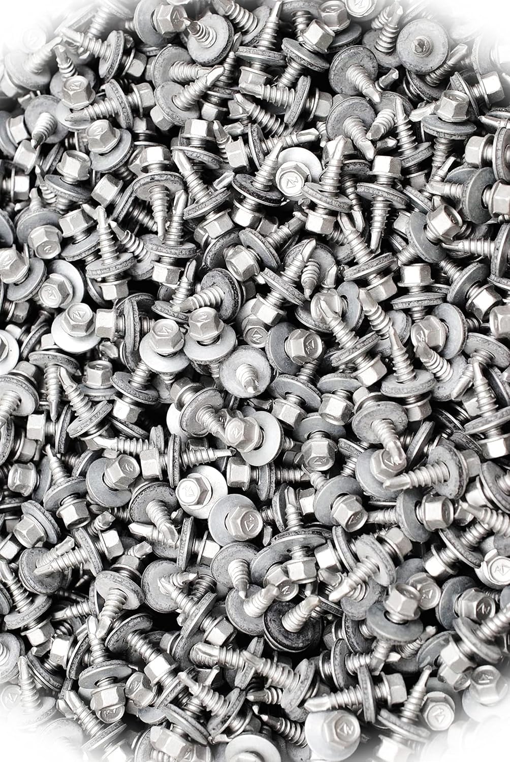 New Pack of (300) Rubber Washer Stitch Screw 1/4 x 7/8 Self-Drilling Hex Roofing Siding #1 Multi-Purpose Comprehensive Hardware Fastener Assortment Kit MoPNEM03378