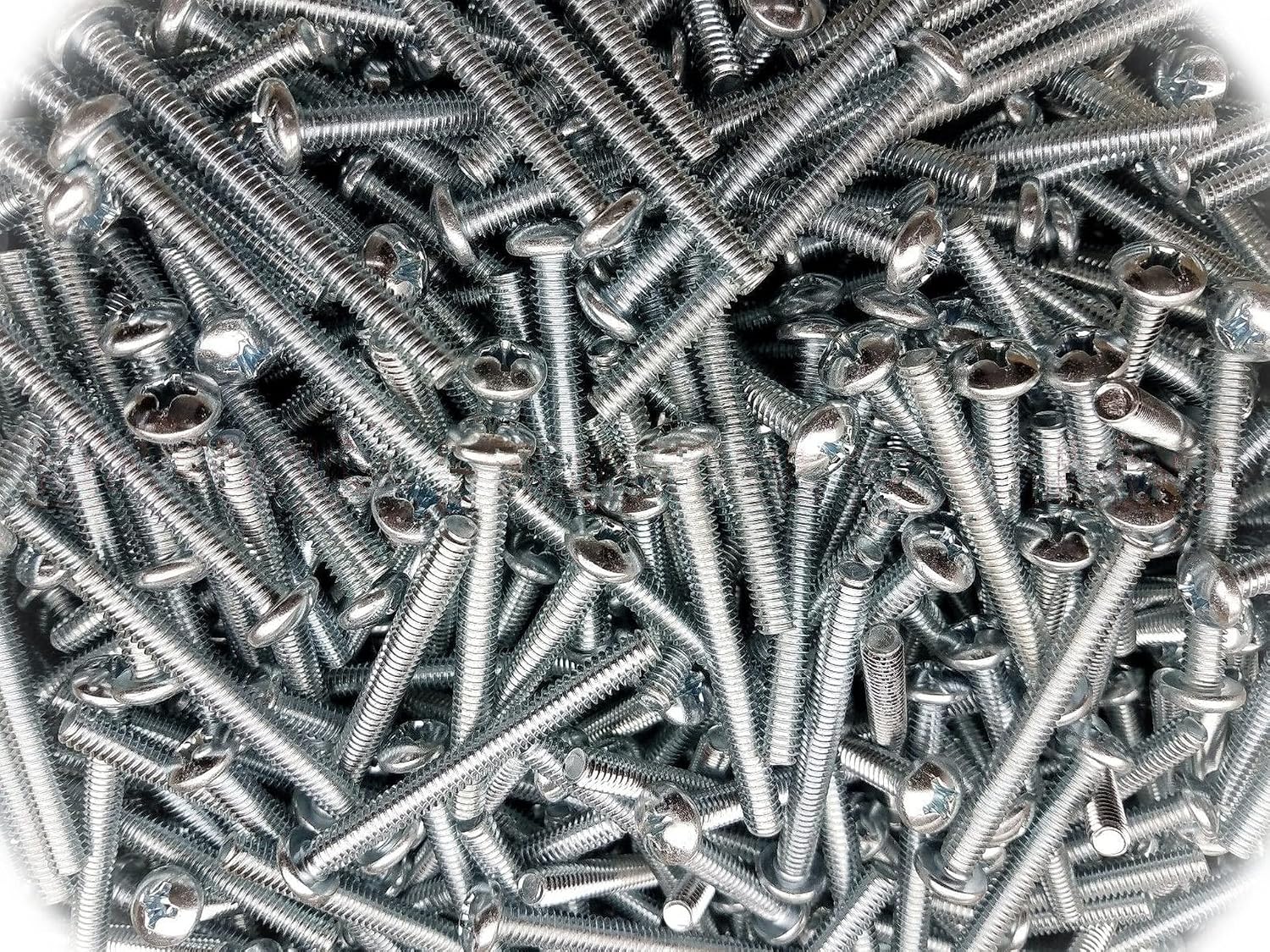 (Qty 175pcs) 1/4-20x2-1/2 Phillips Pan Head Machine Screws 1/4 x 2-1/2 Zinc .250 x 2.5 Multi-Purpose Comprehensive Hardware Fastener Assortment Kit Cit02813Riv