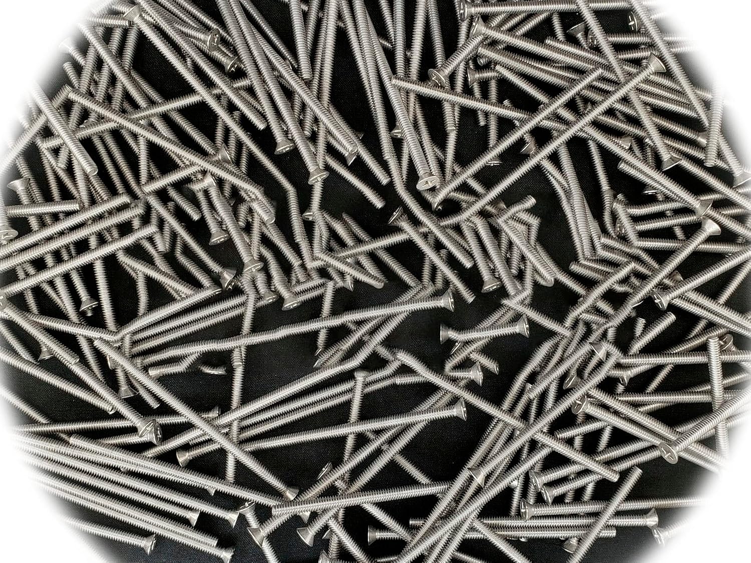 (Qty 25pcs) 1/4-20x5 Phillips Flat Head Machine Screws Stainless Steel 1/4 x 5' inch 1/4x20 Multi-Purpose Comprehensive Hardware Fastener Assortment Kit Cit03482Riv