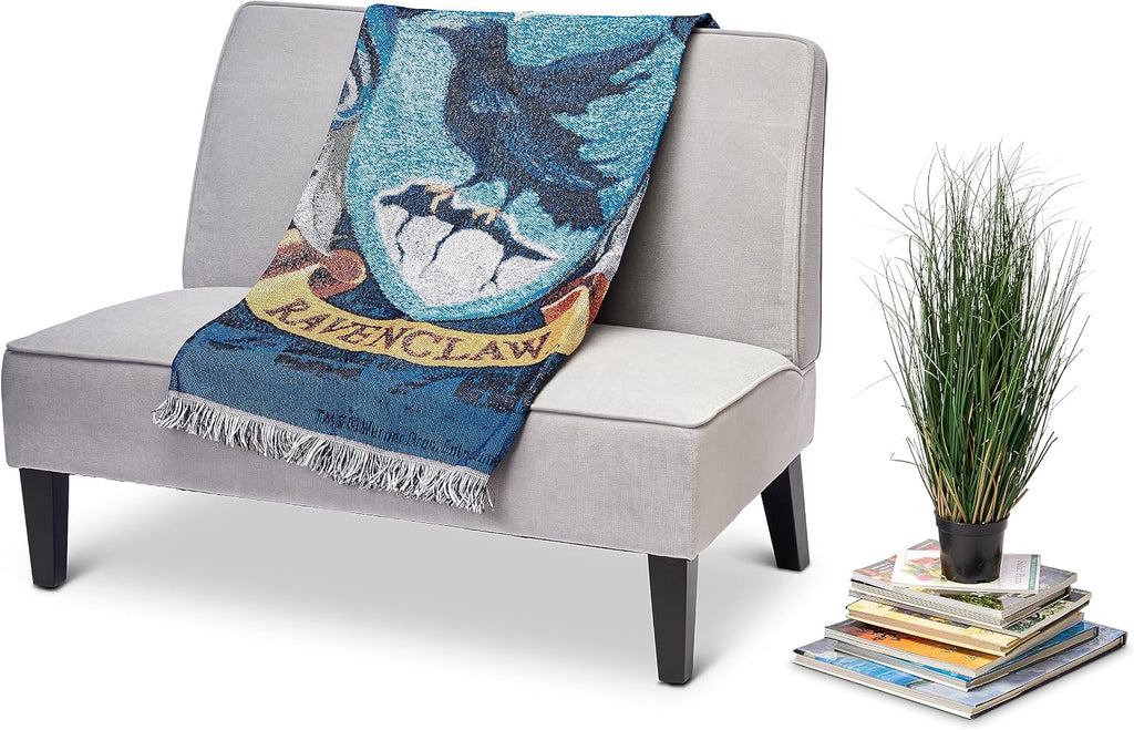 Northwest Harry Potter Woven Tapestry Throw Blanket, Designer Home Décor, Modern, Unique Gift, 48' x 60', Ravenclaw Crest (Pack of 6)