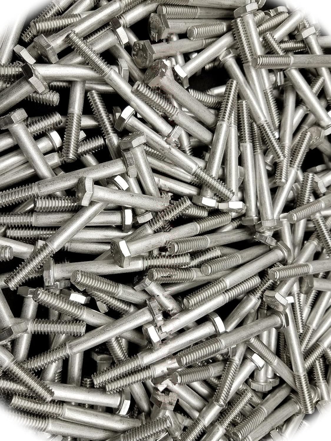 (Qty 150pcs) 1/4-20X2-1/4 Stainless Steel Hex Head Cap Screws 1/4X2-1/4 Bolts .25x2.25 Hardware Fastener Kit Set RV8068S