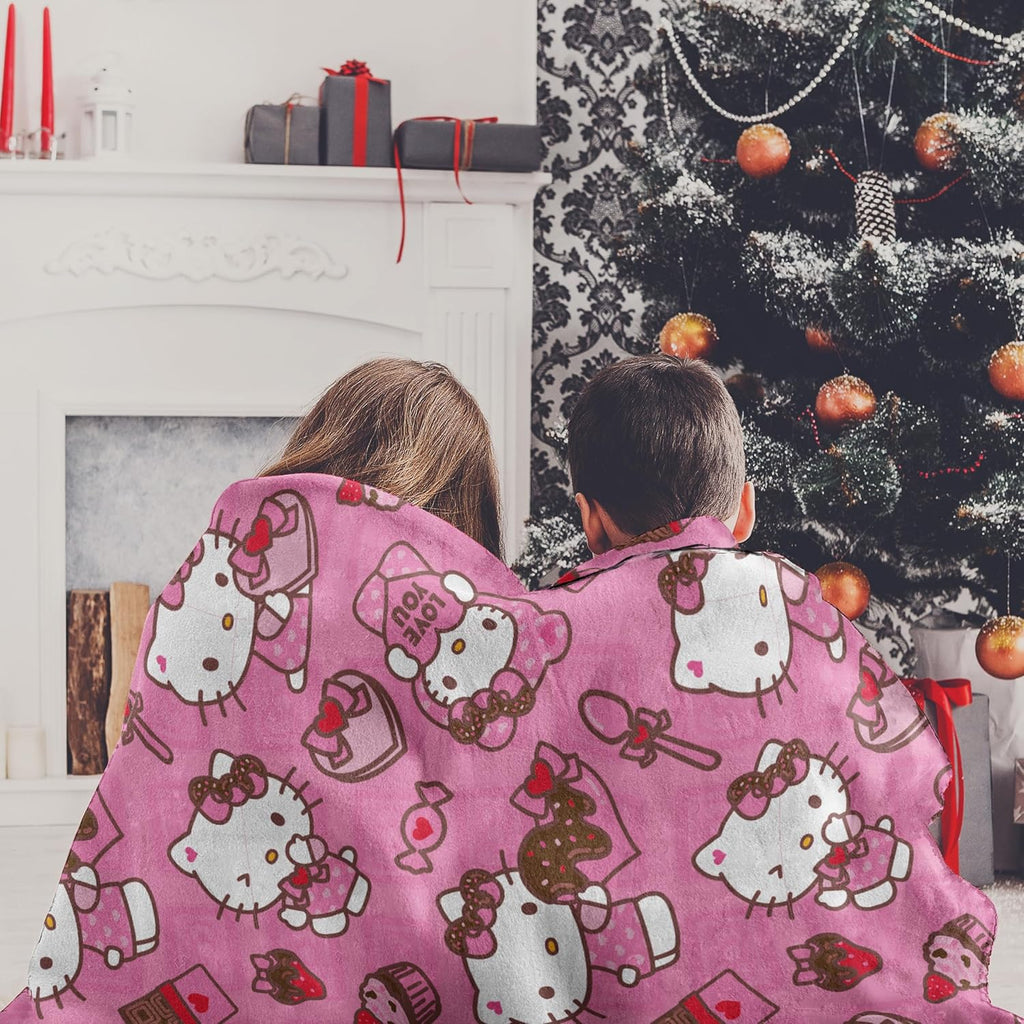 NORTHWEST Hello Kitty Silk Touch Throw Blanket, 50' x 70', Love You Much (Pack of 6)