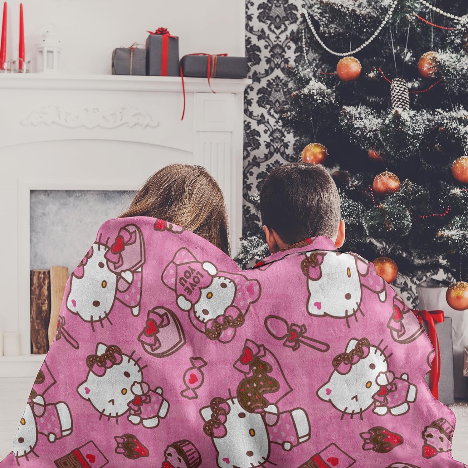 NORTHWEST Hello Kitty Silk Touch Throw Blanket, 50' x 70', Love You Much (Pack of 6)