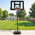 Basketball Hoop Outdoor 4.2-10ft Adjustable, Portable Basketball Goals Court System for Kids Youth&Adults in Backyard/Driveway/Indoor/Pool, 44 Inch Shatterproof Backboard Fillable Base with 2 Wheels