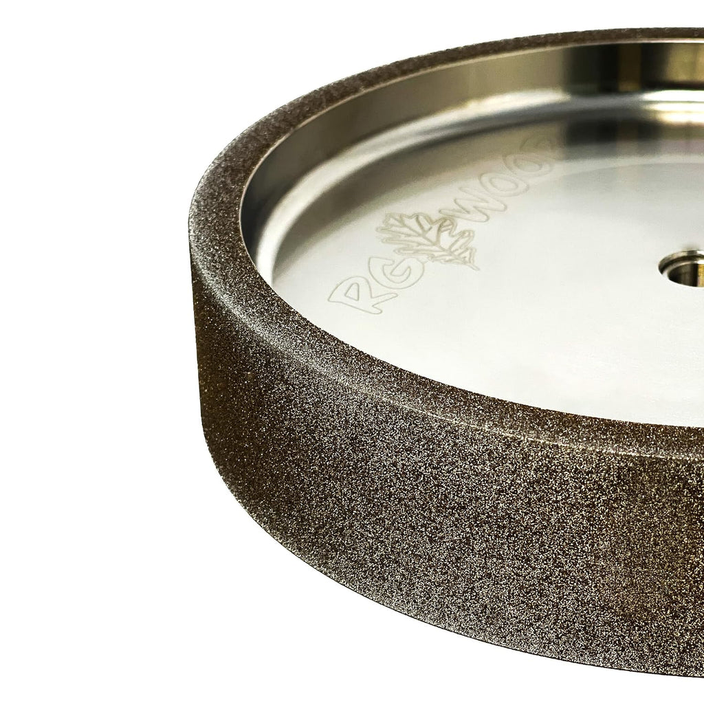 CBN8080 8' x 1.5' 80 Grit CBN Grinding Wheel with 5/8' Arbor (with 1/2' Adapter Sleeve), Tested and Adjusted for Balance