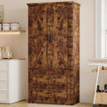 BORNOON Pantry Organizers and Storage Cabinet, 71' Barn Door White Kitchen Cabinet with Drawers and Adjustable Shelf, Tall Pantry for Kitchen, Dining Room, Living Room. Bathroom and Office