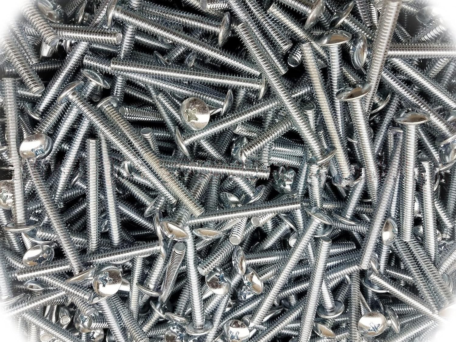 (Qty 175pcs) 1/4-20x2-1/2 Phillips Truss Head Machine Screw 1/4 x 2-1/2 Zinc .250 x 2.5 Multi-Purpose Comprehensive Hardware Fastener Assortment Kit Cit03194Riv