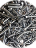 (Qty 100pcs) 3/8-16x2' inch Coarse Thread Grade 5 Carriage Bolts/Screws Zinc Plated Hardware Fastener Kit Set RV7376S
