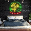 craftnamesign Bass Fishing Neon Wall Art with LED Light - Personalized Fisher Sign Home Decor - Ideal for Gift - Fishing Neon sign - Bedroom Decor