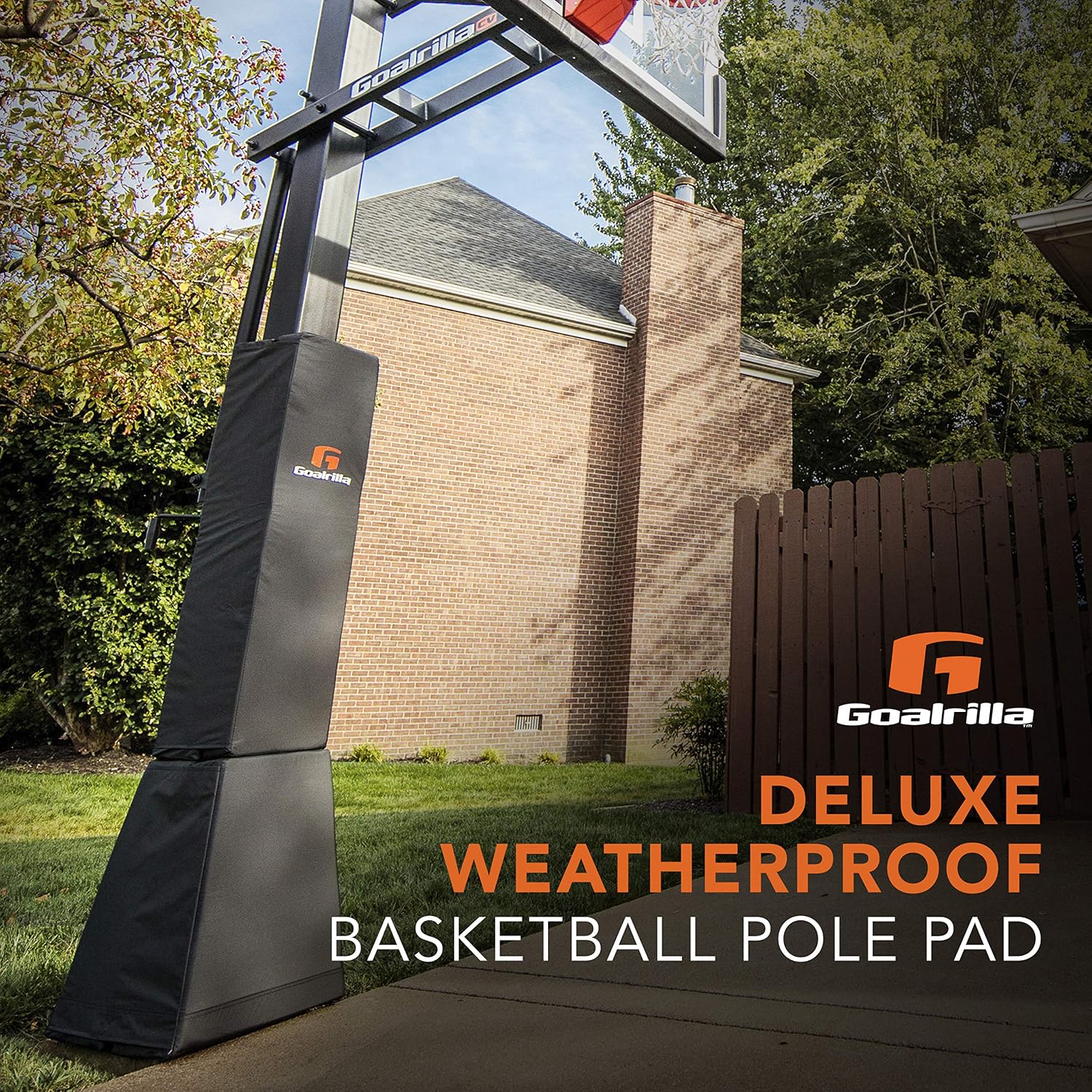 Goalrilla Deluxe Weatherproof Basketball Pole Pad for Ultimate Protection and Player Safety, Black
