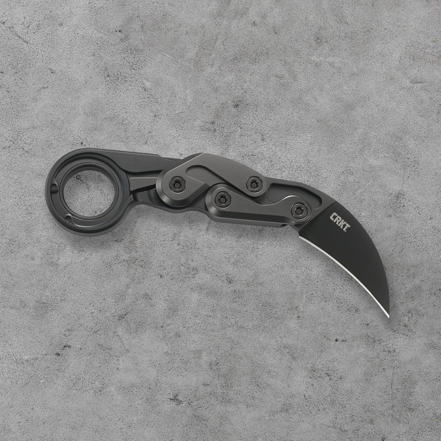 CRKT Provoke First Responder Folding Pocket Knife: Morphing Karambit, D2 Blade Steel, Kinematic Pivot Action, Integrated Safety Lock, Low Profile Pocket Clip, Glass Breaker, Sheath 4042