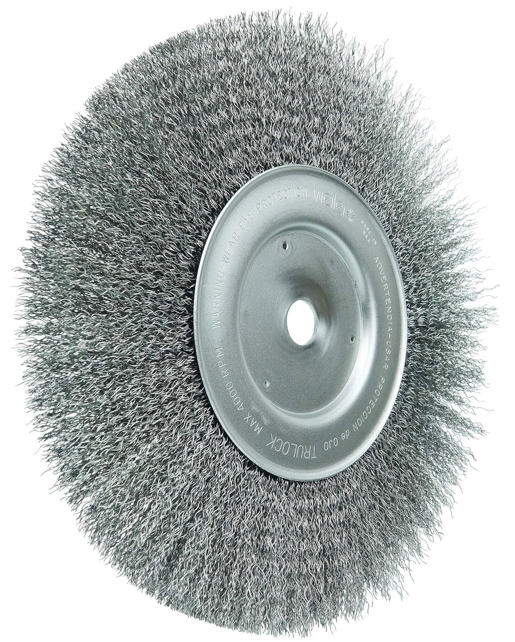 Weiler 01258 10' Narrow Face Crimped Wire Wheel, .014' Steel Fill, 3/4' Arbor Hole, Made in The USA (Pack of 2)