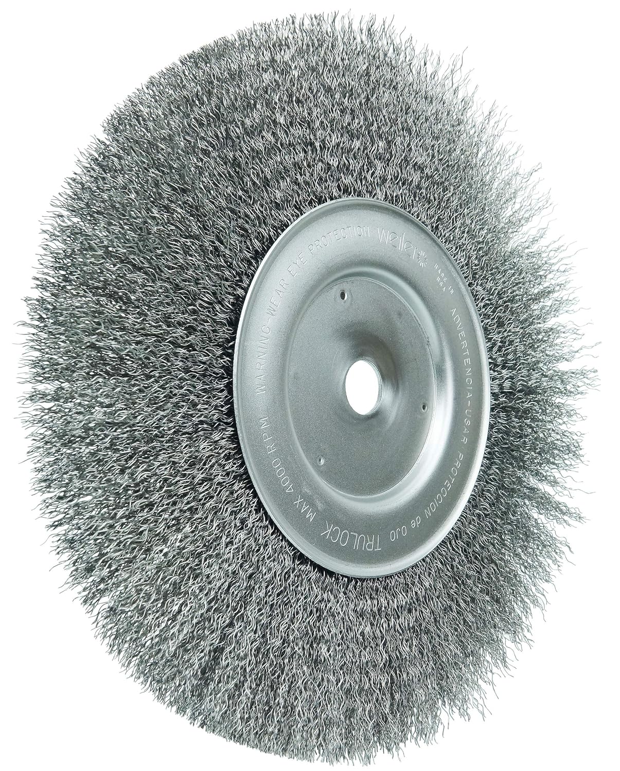 Weiler 01258 10' Narrow Face Crimped Wire Wheel, .014' Steel Fill, 3/4' Arbor Hole, Made in The USA (Pack of 2)