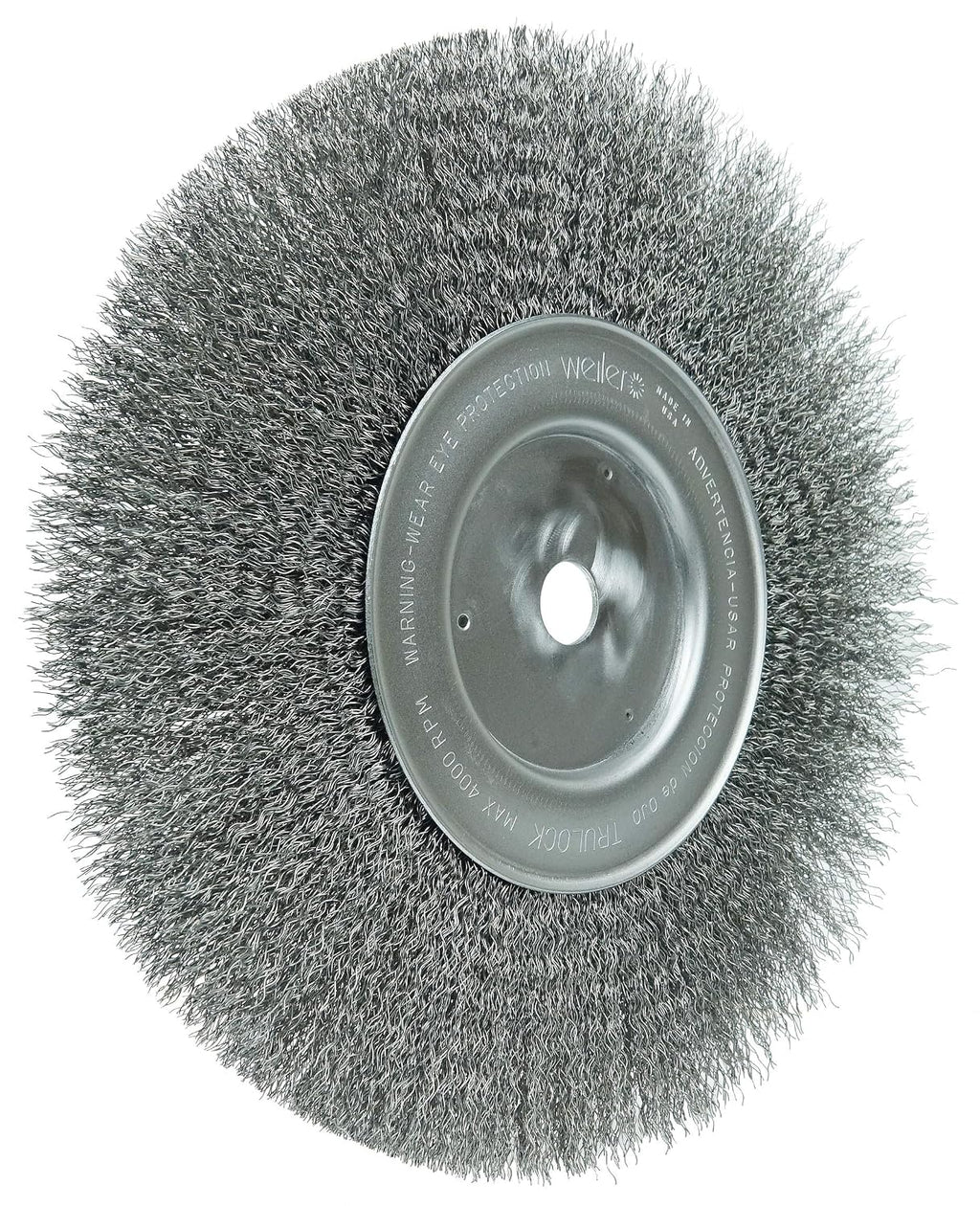 Weiler 01248 10' Narrow Face Crimped Wire Wheel, 0.0118' Steel Fill, 3/4' Arbor Hole, Made in the USA (Pack of 2)