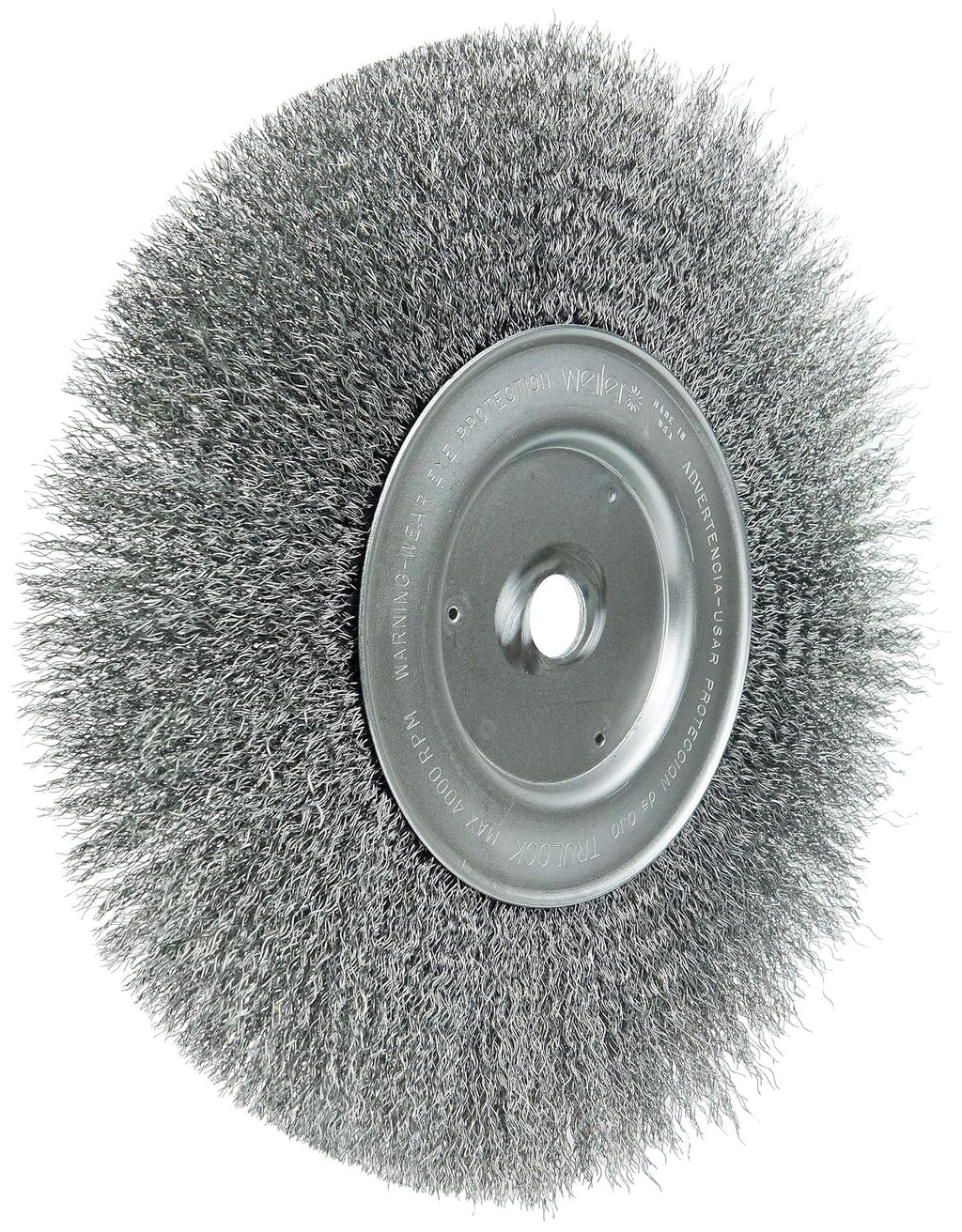 Weiler 01238 10' Narrow Face Crimped Wire Wheel, 0.0104' Steel Fill, 3/4' Arbor Hole, Made in The USA (Pack of 2)