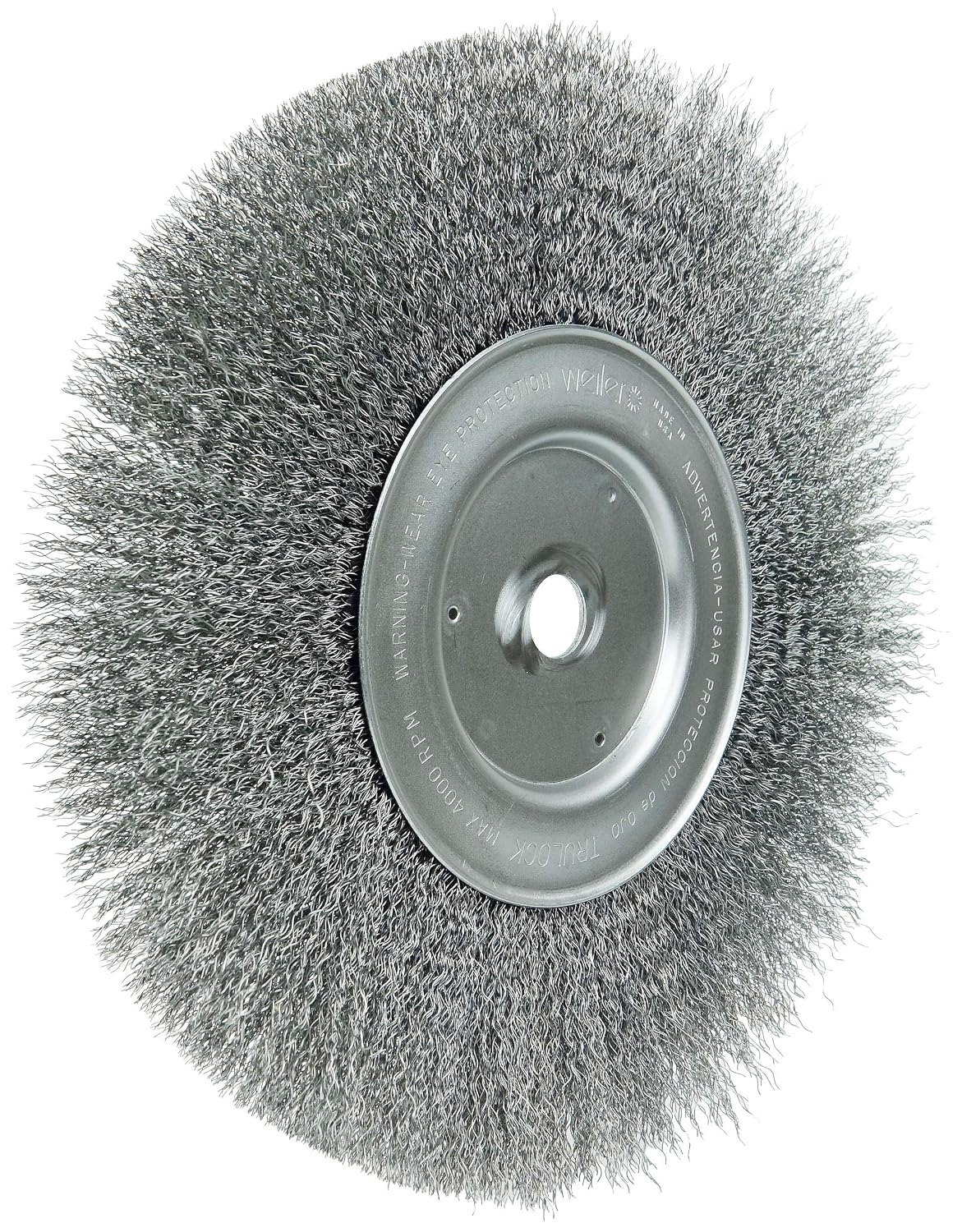Weiler 01238 10' Narrow Face Crimped Wire Wheel, 0.0104' Steel Fill, 3/4' Arbor Hole, Made in The USA (Pack of 2)