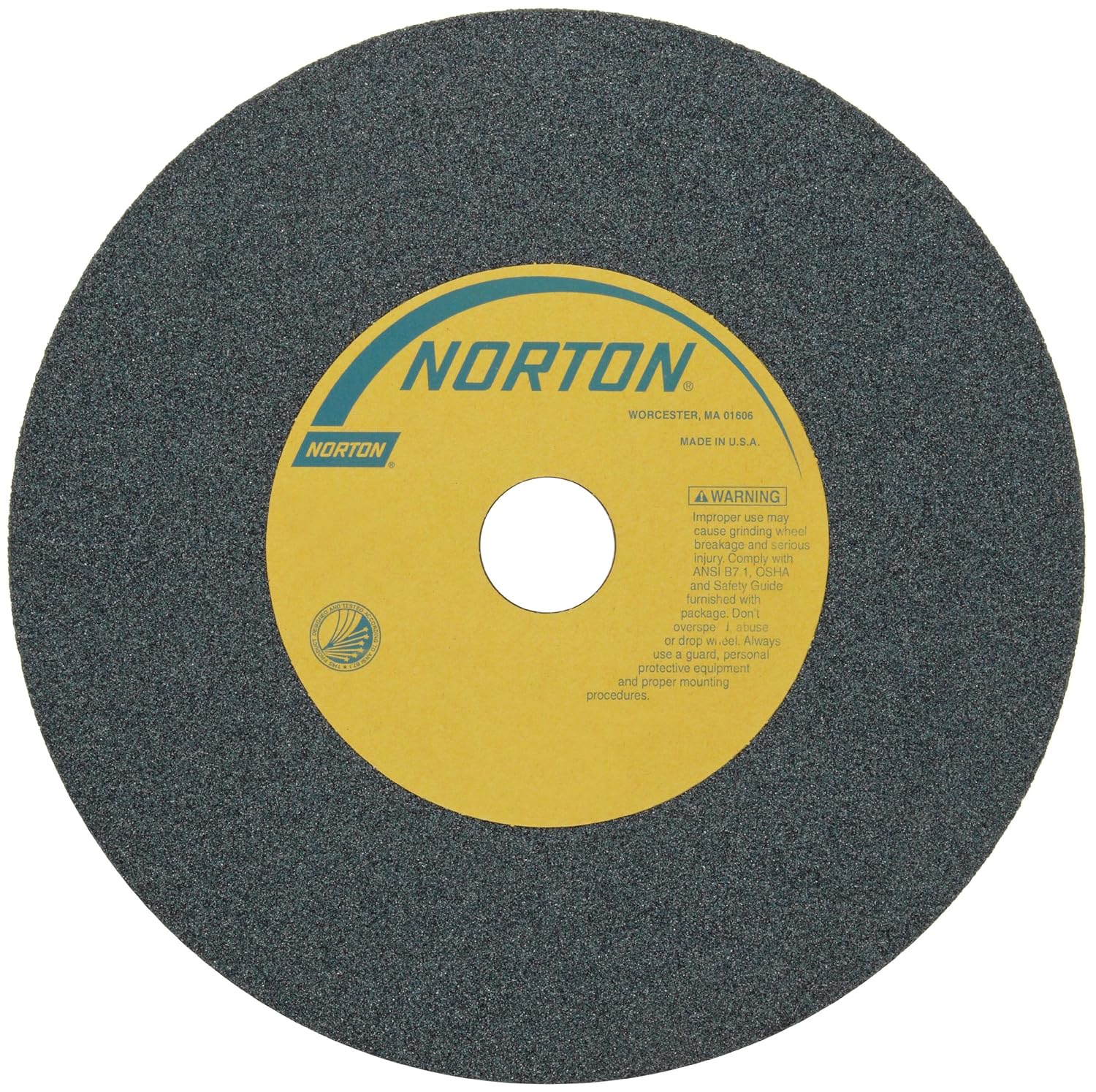 Norton 39C Vitrified Bench and Pedestal Abrasive Wheel, Type 01 Straight, Silicon Carbide, 1-1/4' Arbor, 10' Diameter, 1-1/2' Thickness, 60 Grit (Pack of 1)